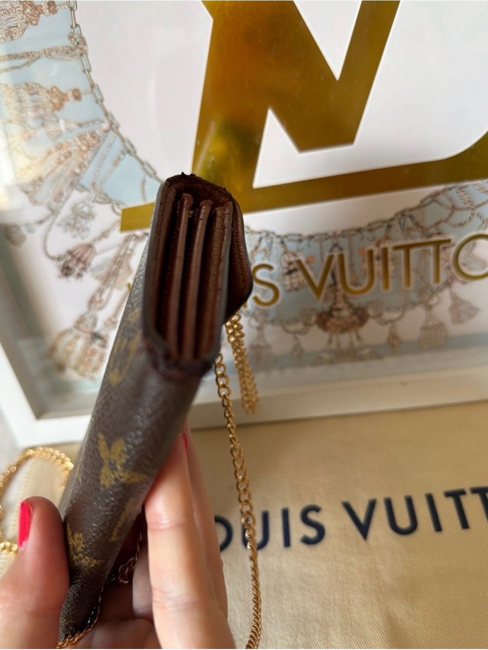 Louis Vuitton Vintage Monogram Long Wallet on Chain - Picture 8 of 12